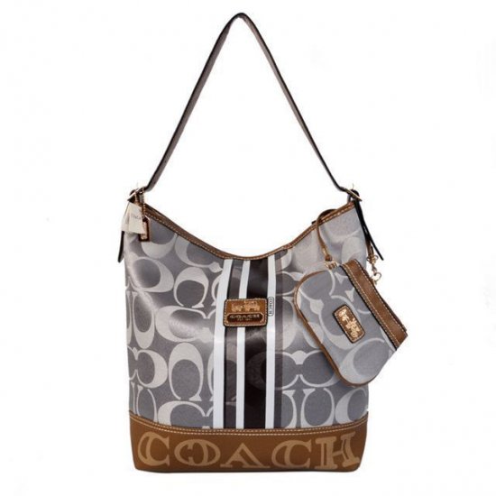 Coach In Signature Medium Grey Shoulder Bags AYJ | Women